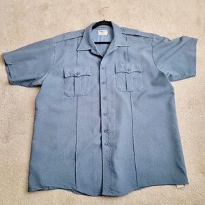 ELBECO CLASSIC TEXTROP Men's Uniform Work Shirt French Blue Size 19